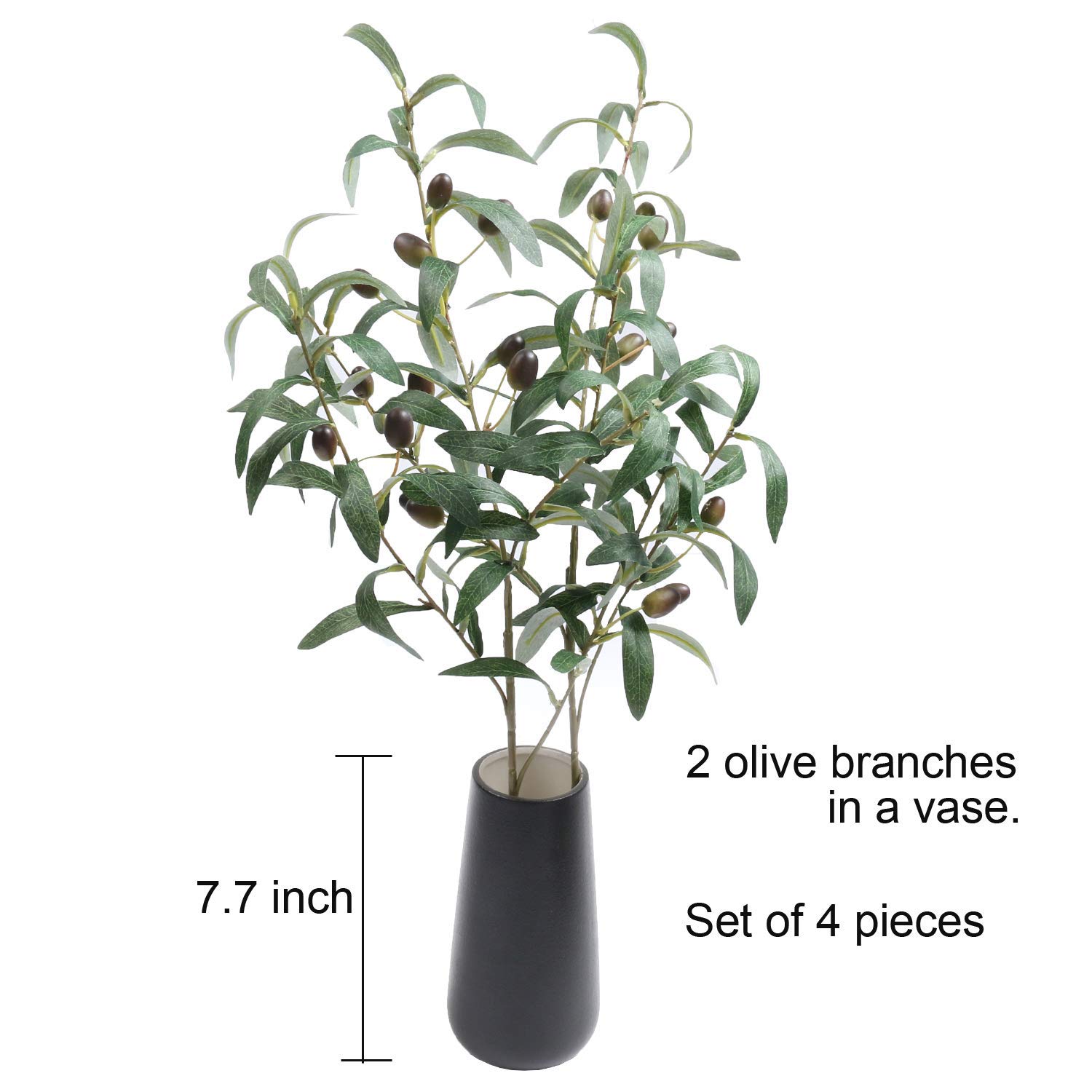 SHACOS 4 PCS Artificial Olive Branches with Olives and 8 Inches Trivets for Hot Dishes - Image 6