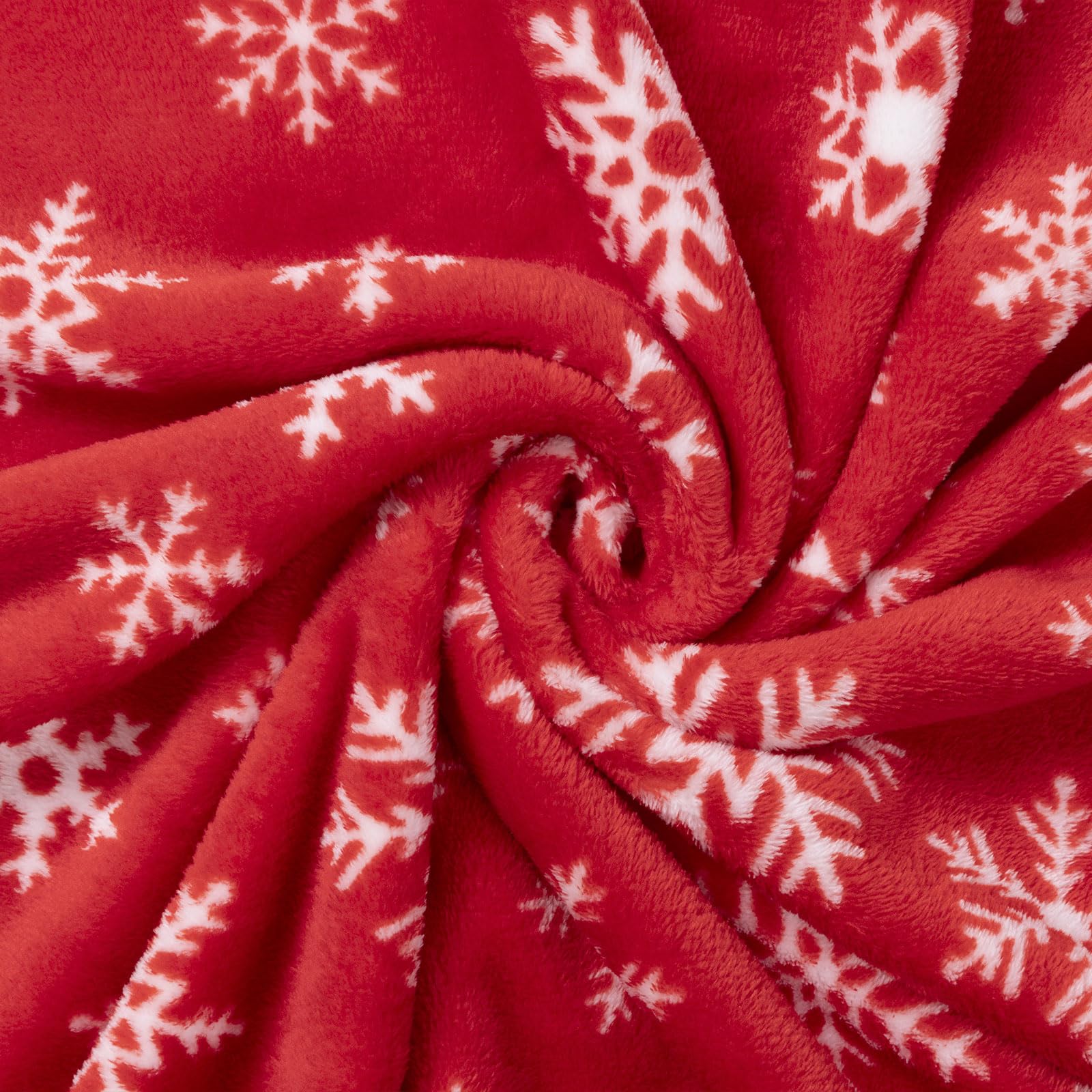 SHACOS Christmas Blanket Red with White Snowflakes Warm Fleece Lightweight Throw Blanket for Couch Plush Cozy Soft Blankets and Throws for Sofa Xmas Holiday Christmas Decoration 50x60 inches - Image 8