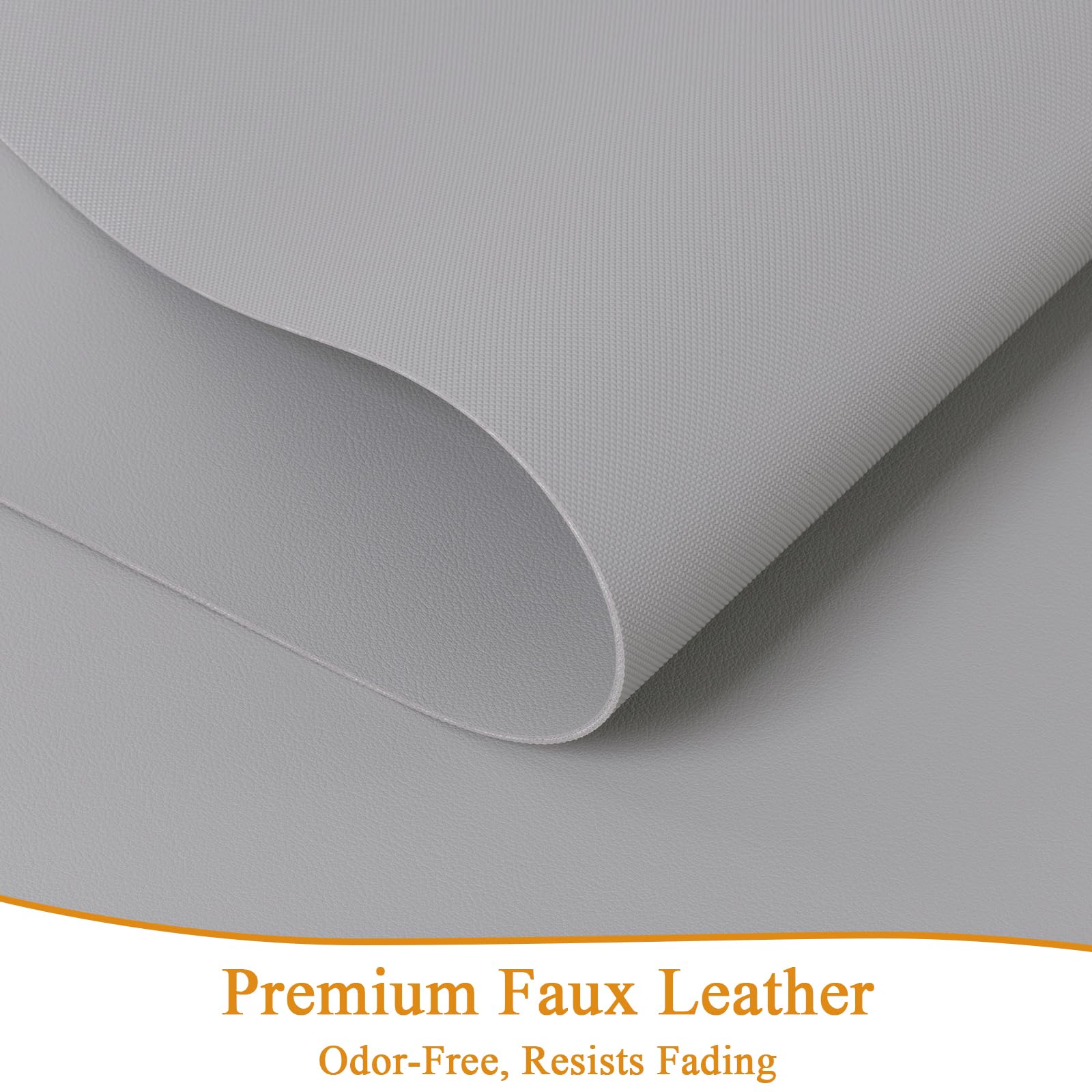 SHACOS Placemats Set of 6 Faux Leather Waterproof Leakproof Wipeable PU Non-Slip Vinyl Place Mats Heat Resistant Table Mats for Kitchen Dining Table Indoor Outdoor, Grey - Image 6